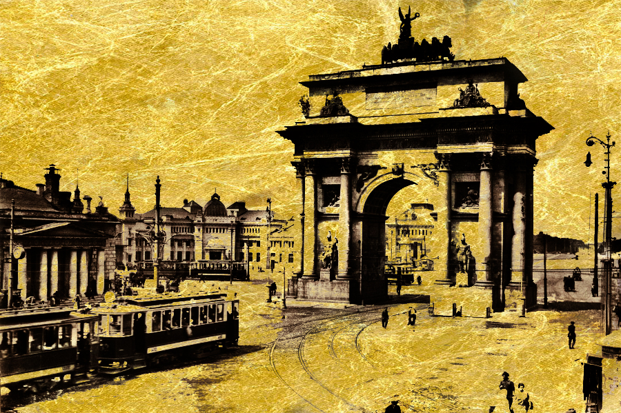 Триумфальная арка - картина из сусального золота